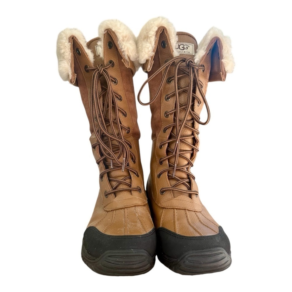 UGG Brown Winter Boots with Black Accents